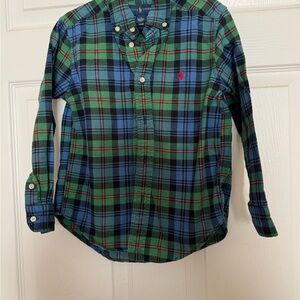 Ralph Lauren Kids Plaid Shirt - Green and Blue